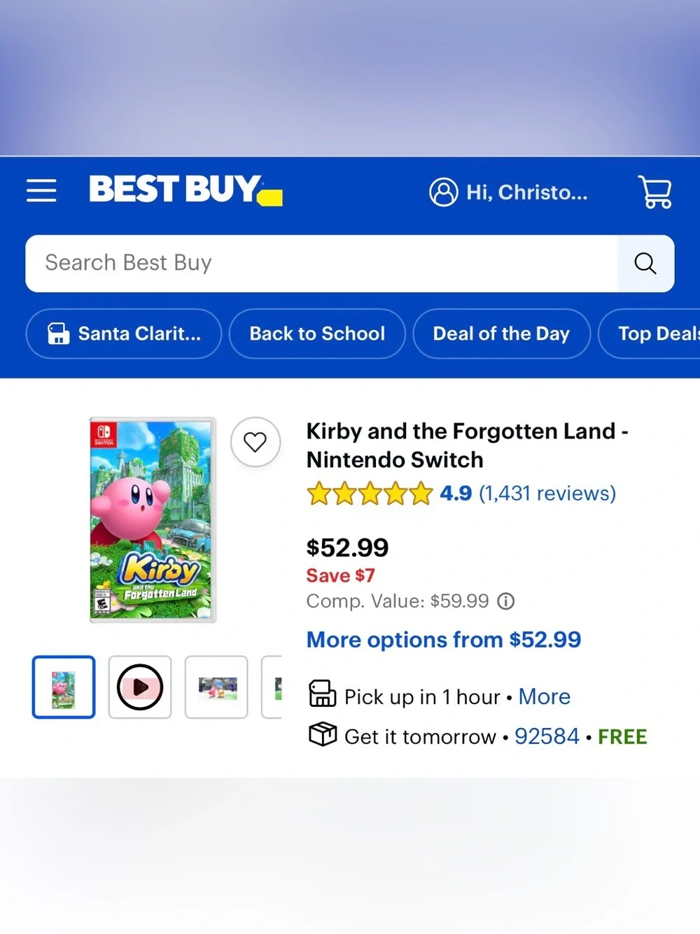 Nintendo Kirby and the Forgotten Land - Pink and Green Cover Art